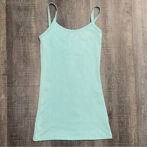 New Women's XS Light Blue BKE Super Long Basic Cami Camisole Tank Top